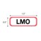 Nevs Position Labels - LMO 1/2" x 1-1/2" White w/Red & Black XP-346 - alternate 2